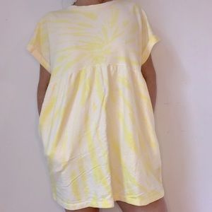 Wild Fable yellow tie dye mini dress